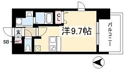 ライジングコート名古屋駅前東 ワンルームの間取図画像