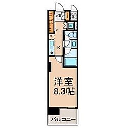 casa+α名駅南 1Kの間取図画像