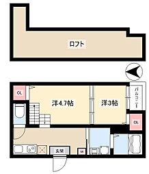 ReveurAmetrine 2Kの間取図画像