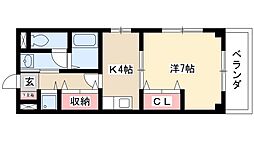 メゾン・ド・ベール 1Kの間取図画像
