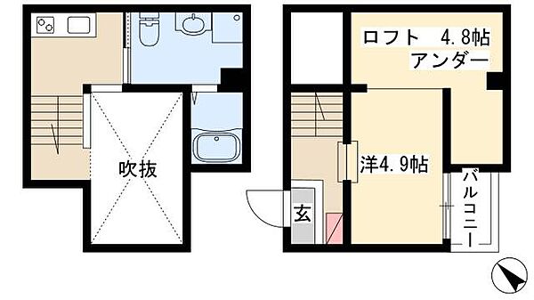 サンエイブリッジ　II ｜愛知県名古屋市西区枇杷島5丁目(賃貸アパート1R・2階・21.82㎡)の写真 その2