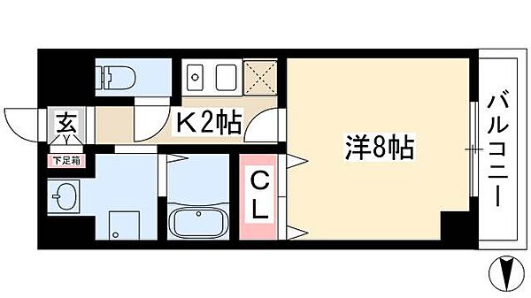 ＳＨ丸の内 ｜愛知県名古屋市中区丸の内2丁目(賃貸マンション1K・7階・24.14㎡)の写真 その2