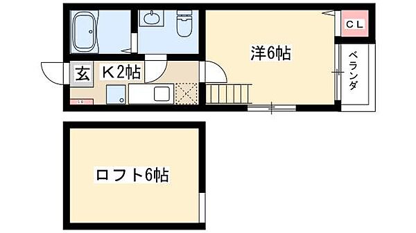 マインハイム枇杷島 ｜愛知県名古屋市西区枇杷島4丁目(賃貸アパート1K・2階・19.20㎡)の写真 その2