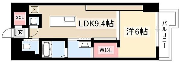 SK BUILDING-901 ｜愛知県名古屋市中村区佐古前町(賃貸マンション1LDK・3階・40.42㎡)の写真 その2