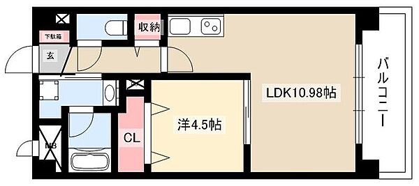 ル・コンセルト本陣 ｜愛知県名古屋市中村区本陣通2丁目(賃貸マンション1LDK・6階・39.56㎡)の写真 その2