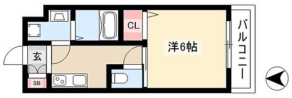 CIELUNA(シェルーナ) ｜愛知県名古屋市南区呼続3丁目(賃貸マンション1K・3階・25.16㎡)の写真 その2