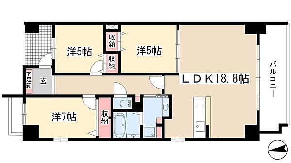 プレサンスロジェ池下駅前 ｜愛知県名古屋市千種区池下1丁目(賃貸マンション3LDK・4階・78.73㎡)の写真 その2