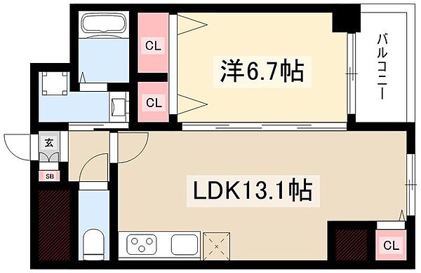 L’Allure松原 ｜愛知県名古屋市中区松原3丁目(賃貸マンション1LDK・8階・44.24㎡)の写真 その2