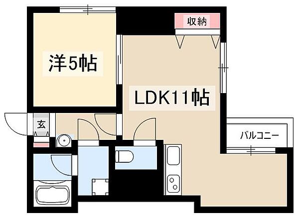 グレイス新栄 ｜愛知県名古屋市中区新栄1丁目(賃貸マンション1LDK・5階・37.11㎡)の写真 その2