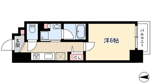 サン　フィールド ｜愛知県名古屋市西区幅下1丁目(賃貸マンション1K・4階・24.30㎡)の写真 その2