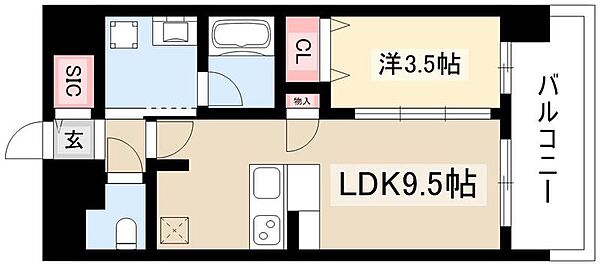 プレサンスジェネ上前津 ｜愛知県名古屋市中区橘1丁目(賃貸マンション1LDK・14階・33.82㎡)の写真 その2