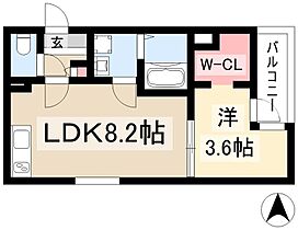 MOVE岩塚  ｜ 愛知県名古屋市中村区鈍池町3丁目45（賃貸アパート1LDK・1階・30.05㎡） その2