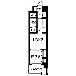 ファステート名古屋駅前アルティス 14階1LDKの間取り