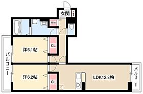 ラ・ペルシュ  ｜ 愛知県名古屋市中村区稲葉地町1丁目94（賃貸アパート2LDK・2階・61.33㎡） その2