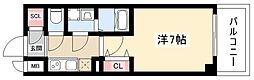 S-RESIDENCE名駅NorthII 7階1Kの間取り