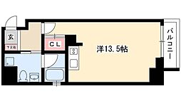 アーデン東別院 5階ワンルームの間取り