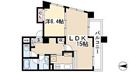 ラッフル千代田 5階1LDKの間取り