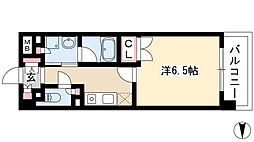 グラン・アベニュー名駅 3階1Kの間取り
