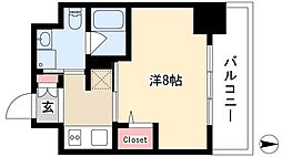 RESIDIA白壁 1Kの間取図画像