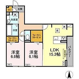 間取図画像 2LDK