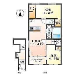 アーバンテラス 2階/-