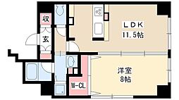 さくらHillsRiverSideEAST 1LDKの間取図画像
