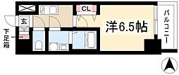 S-RESIDENCE名駅北alesia(アレシア) 1Kの間取図画像