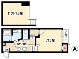 Creo中村公園七番館 1Kの間取図画像