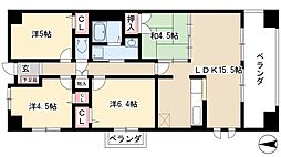 ソーラスフロント富船北棟 4LDKの間取図画像