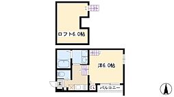 グリーンリーフ名城清水 1Kの間取図画像