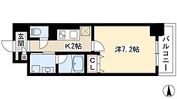 アフロディーテ 1Kの間取図画像