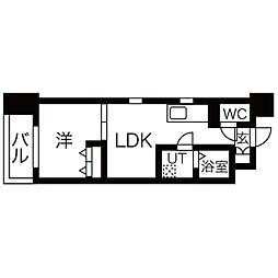プラージュ大曽根 1LDKの間取図画像