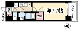 プレサンス新栄町ギャラント 1Kの間取図画像