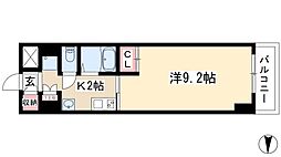 HF久屋大通レジデンス 1Kの間取図画像
