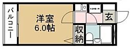 上高畑SKYマンション2 1Kの間取図画像