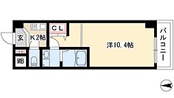サウス名駅 1Kの間取図画像