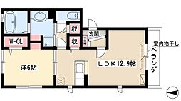 サンクリア蒼 1LDKの間取図画像