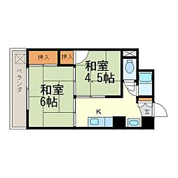 大須レジデンス 2Kの間取図画像