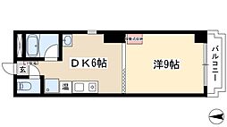 音羽壱番館金山 1DKの間取図画像