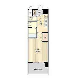 パークフラッツ金山 1Kの間取図画像