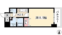 CASSIA錦本町通 1Kの間取図画像