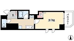 ベレーサ名駅ウエスト 1Kの間取図画像