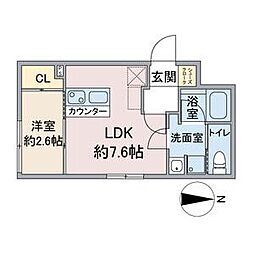 CELENEST浄心 1LDKの間取図画像