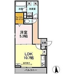 セレスティア藤江町 1LDKの間取図画像