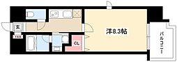 NORITAKERISE 1Kの間取図画像