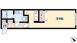 Branche本陣 ワンルームの間取図画像