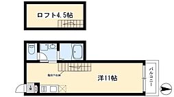 Estudio南脇 1Kの間取図画像