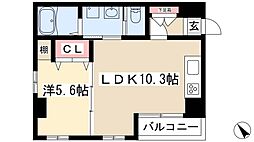 サンエスケーイワタ丸の内 1LDKの間取図画像