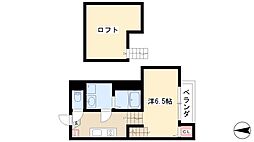 BrightWill十王町 1Kの間取図画像