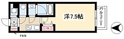 ブランシエスタ東別院 1Kの間取図画像